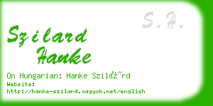 szilard hanke business card